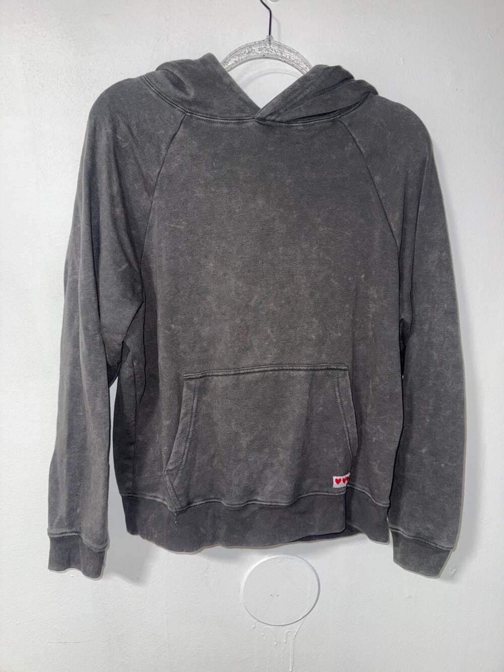 Ruby & Jewell Los Angeles Vintage Wash Acid Wash Gray Pullover Hoodie Sweatshirt